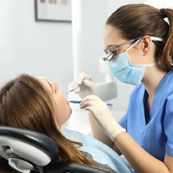 dentist working on patient 