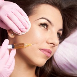 woman getting dermal fillers