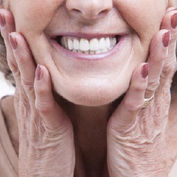 older woman smiling