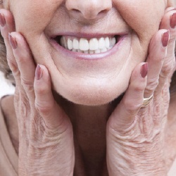 older woman smiling