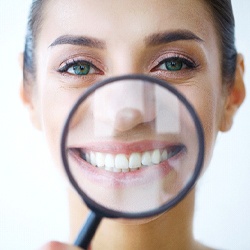 magnified smile after gum recontouring in Louisville