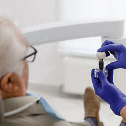 Example of an implant denture from bell dental in Louisville