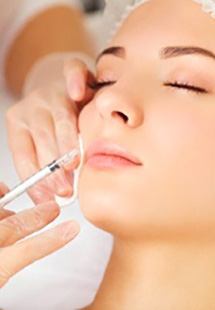 Woman receiving a BOTOX injection