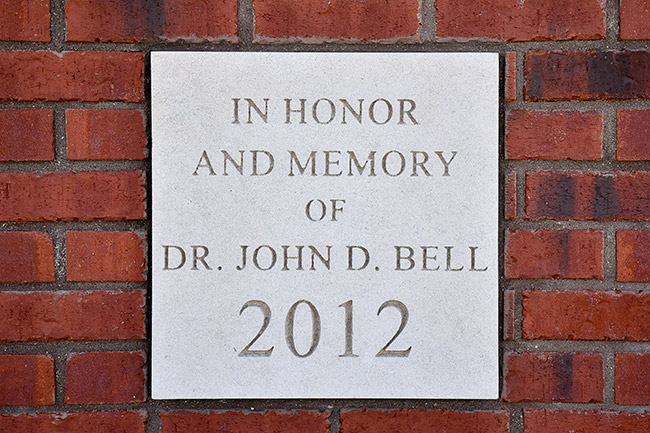 Sign for memory of Dr. Bell