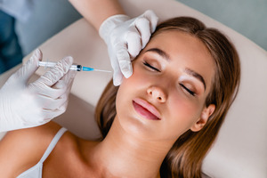Female patient receiving a BOTOX injection